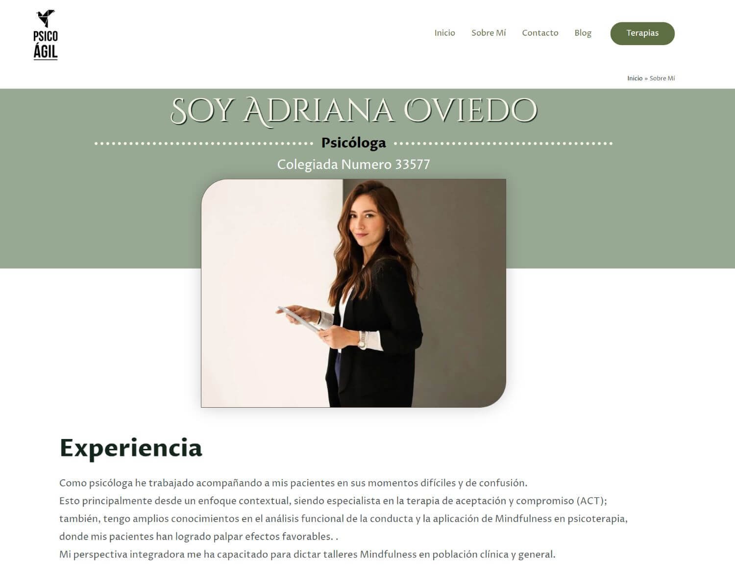 About Page Screenshot