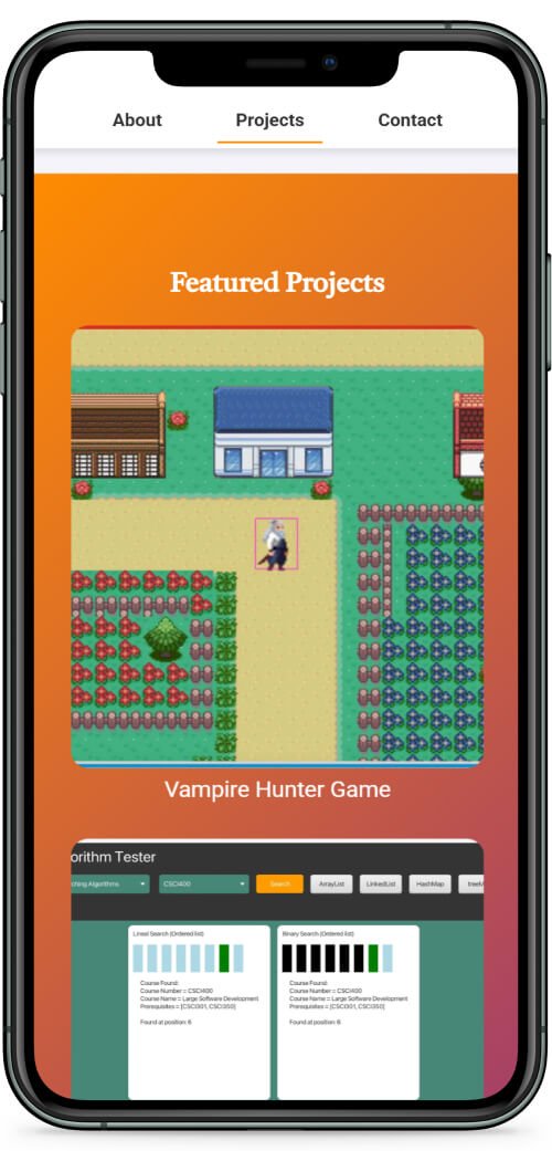 Home Page mobile Screenshot